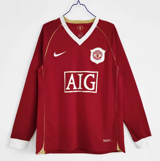 MANCHESTER UNITED 02/07 Home Jersey-Long Sleeve